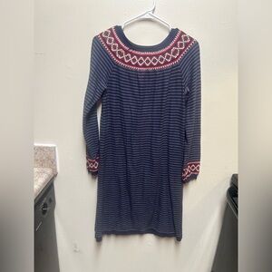 Hanna Andersson fair isle sweater dress medium